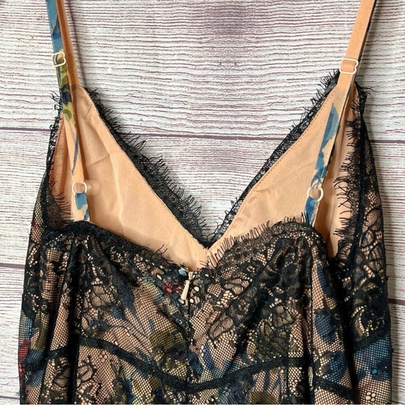 NWT ASOS Maternity Floral Slip Dress with Black Lace - Picture 12 of 15